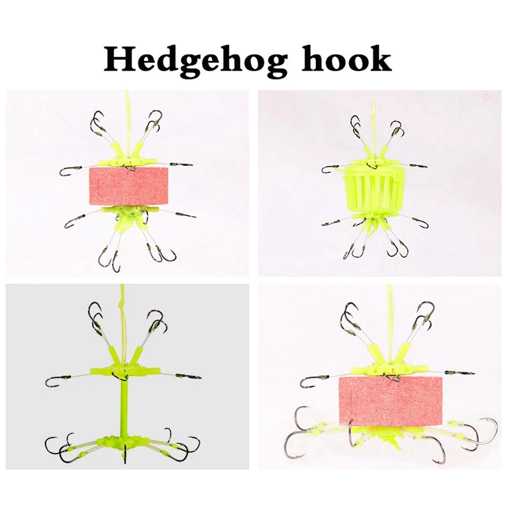 New Anti-Hanging Water Bottom Explosion String Hook with Barbed Sharp Fish Hook Carp Fishing Tackle Hedgehog 90 Degree Adjust
