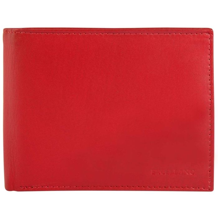 Portefeuille homme - EXCELLANC - Ginar - Cuir véritable - Rouge - 6 fentes cartes