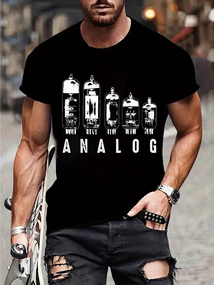 Novelty Analog Vacuum Tubes Funny Electron Valve Lover T Shirts Fashion Streetwear Short Sleeve Birthday Gifts Summer Tshirt