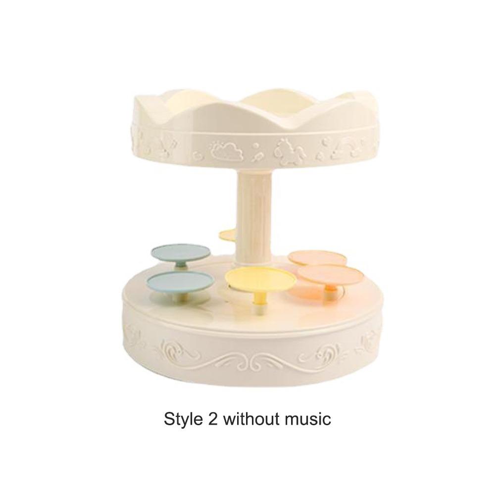 Carousel Automatic Rotating Cake Machine Lights Music Macarons Dessert Display Turntable Rack Revolving Plates
