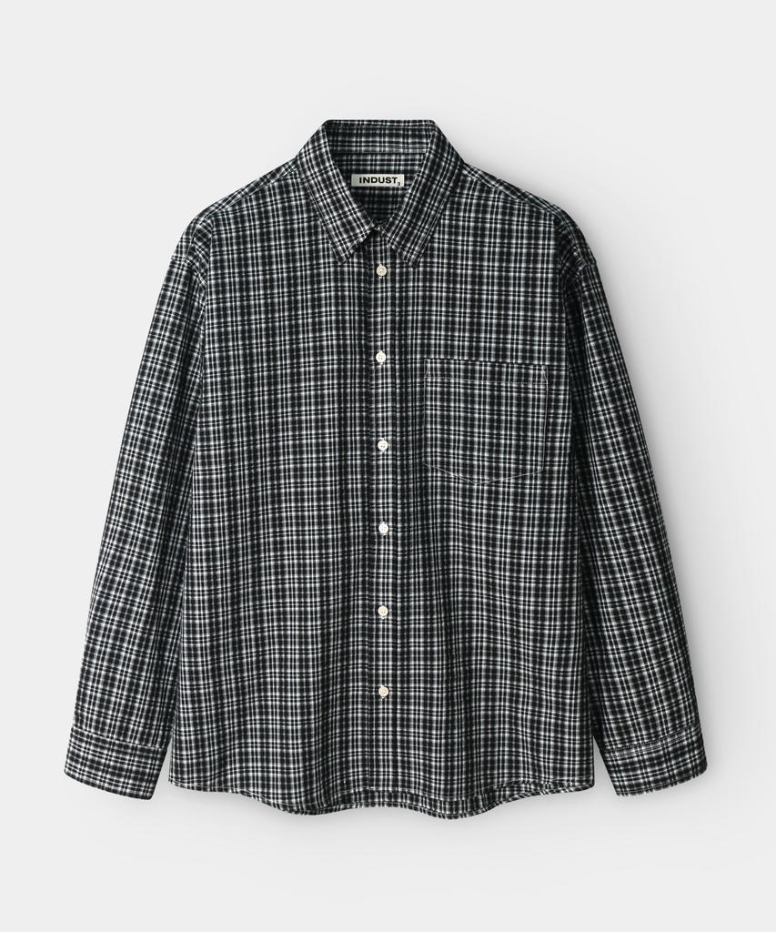 INDUST Summer Roy Wrinkle Check Shirt_Black