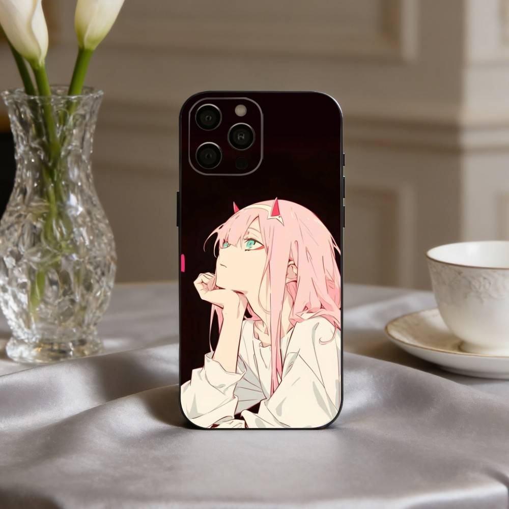 Чехол для телефона D-Darling in The F-Franxx Z-Zero Two для iPhone 17pro,16,15,14,13,12,11 Plus,Pro Max,XS,Мягкий силиконовый черный чехол