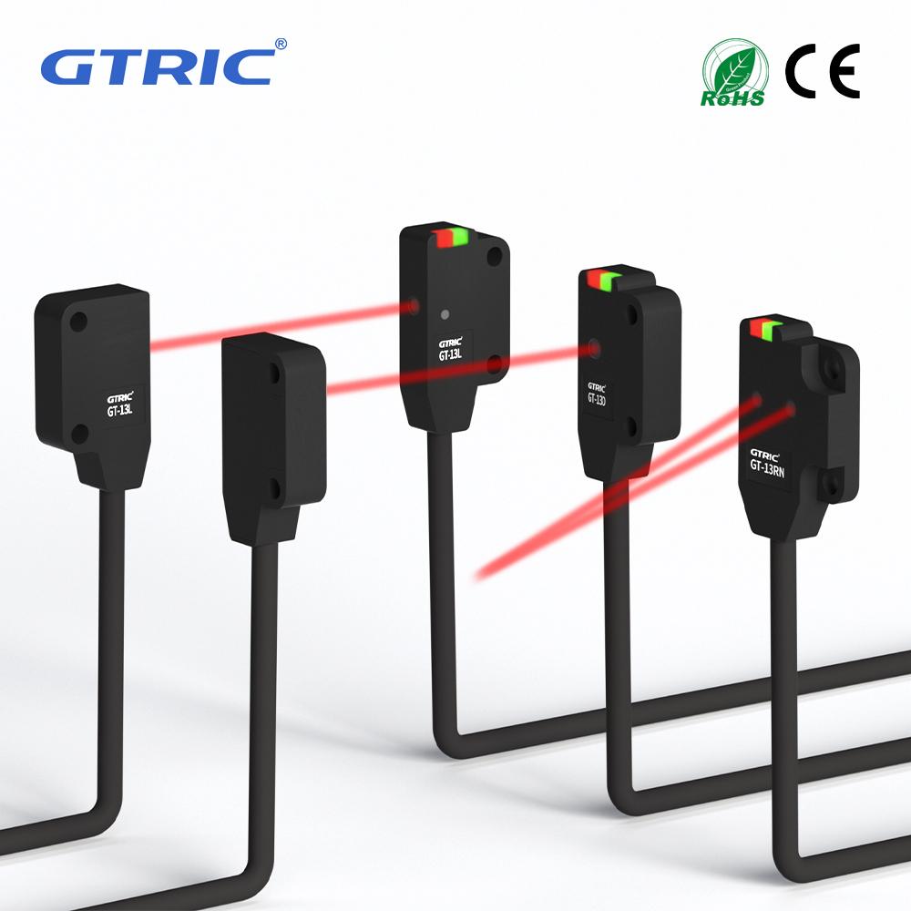 GTRIC Миниатюрный Оптический Датчик Ультратонкий Пластиковый Лазерный Диффузный Отражающий 24В DC NPN PNP Инфракрасный Фотоэлектрический Датчик-Выключатель