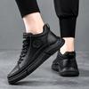 Осень-зима Новые мужские туфли средней высоты Массажная подошва Спортивная обувь Мягкая мужская спортивная обувь Универсальные Оксфордские туфли Бесплатная доставка