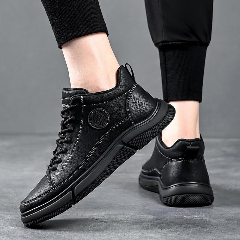 Осень-зима Новые мужские туфли средней высоты Массажная подошва Спортивная обувь Мягкая мужская спортивная обувь Универсальные Оксфордские туфли Бесплатная доставка