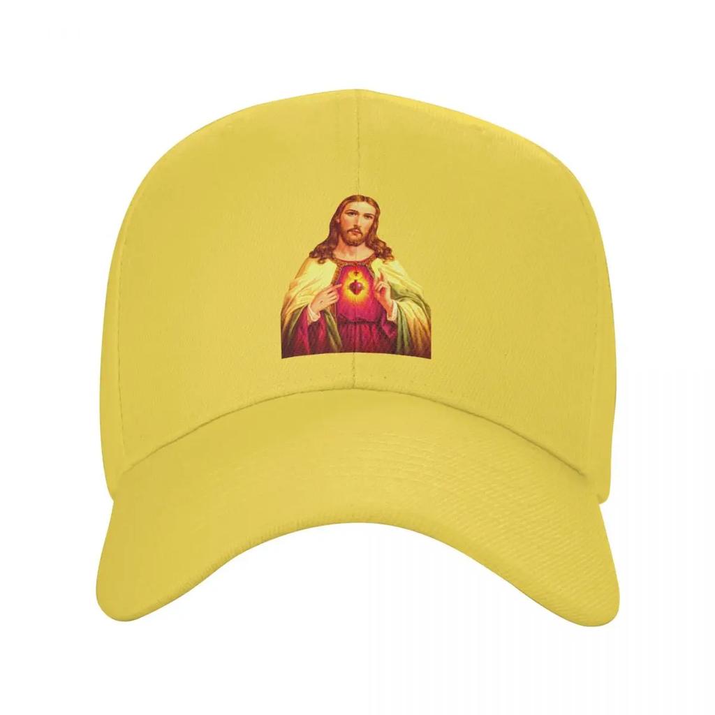 Custom Cool Sacred Heart Of Jesus Baseball Cap Women Unisex Adjustable Unisex Christian Catholic God Dad Hat Spring Sun Hat