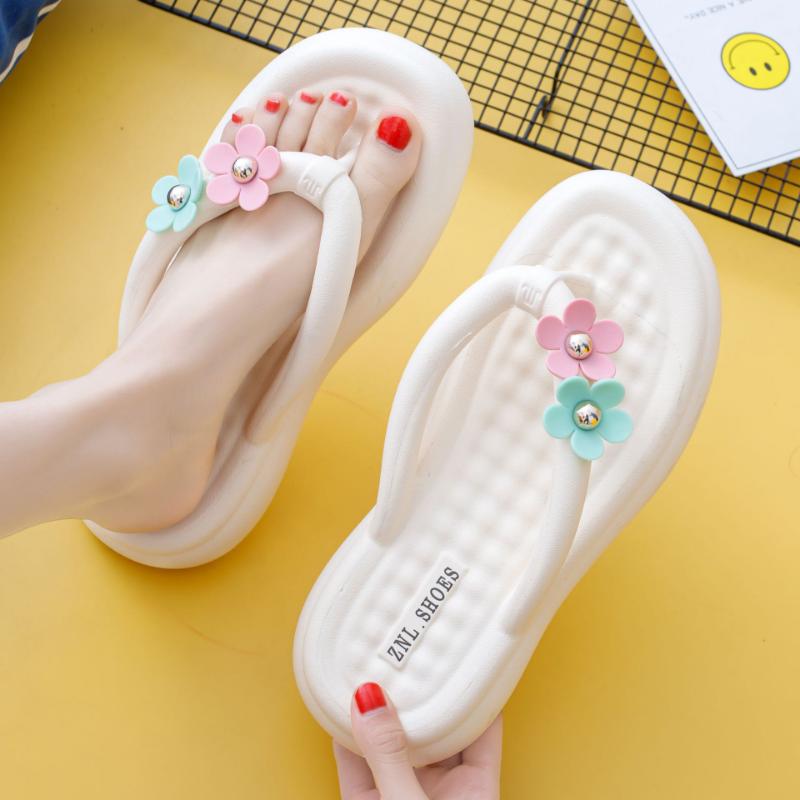 Women Summer Flip Flops Thick-soled Slippers Female 2024 New Summer Outdoor Fashion Non-slip Beach Anti-slip Sandals Slippers
