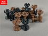 10 шт./лот Детали MOC DIY Коричневый Черный Опора 2x2x2 Стойка с Полным Отверстием 3940b Строительные Блоки Игрушки для детей Рождественский подарок