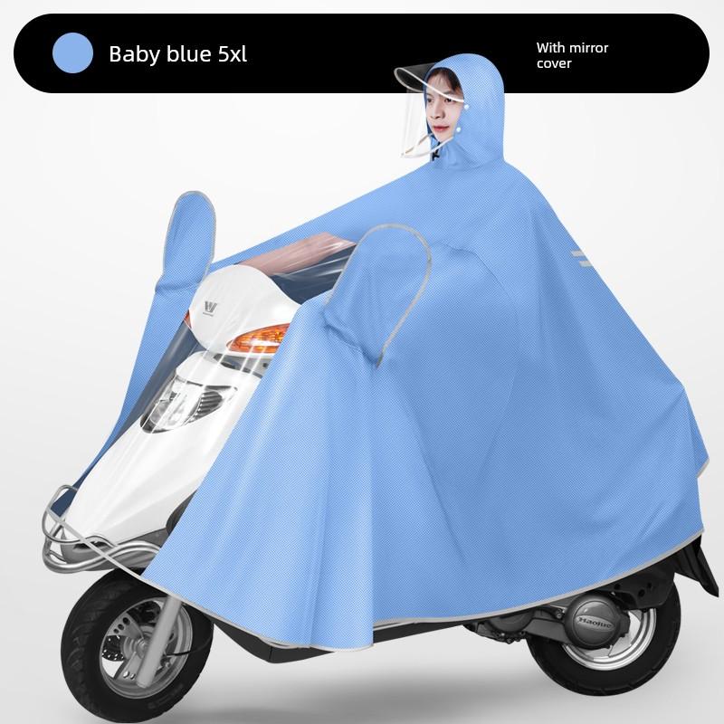 Electric Bike Raincoat Female Adult Outwear Long Full Body Rainproof Thickened Extra Large Battery Car Special Cycling Poncho