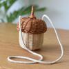 Сумка из ротанга с сосновой шишкой, винтажная стильная домашняя декоративная сумка на плечо из ротанга, тканая сумка для малышей, сумка для фотосессии, подарок
