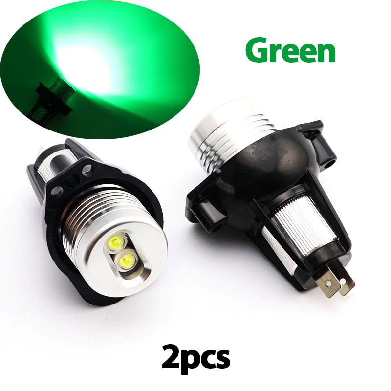 For BMW E90 E91 2005-2008 20W White Red Yellow Blue Green Angel Eyes Marker Light Bulbs Bright Headlights Replacement Accessory