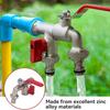 1pc Bibcock Double Water Faucet Bathroom Accessories Outdoor Sink Garden Taps Installation Thread G1/2'
