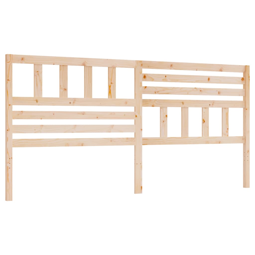 Headboard Solid Pine Wood 186 x 4 x 100 cm Brown