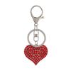 Sparkling Heart Keychain With Full Rhinestone Elegant Design Alloy Keyring Pendant For Gifts And Daily Use
