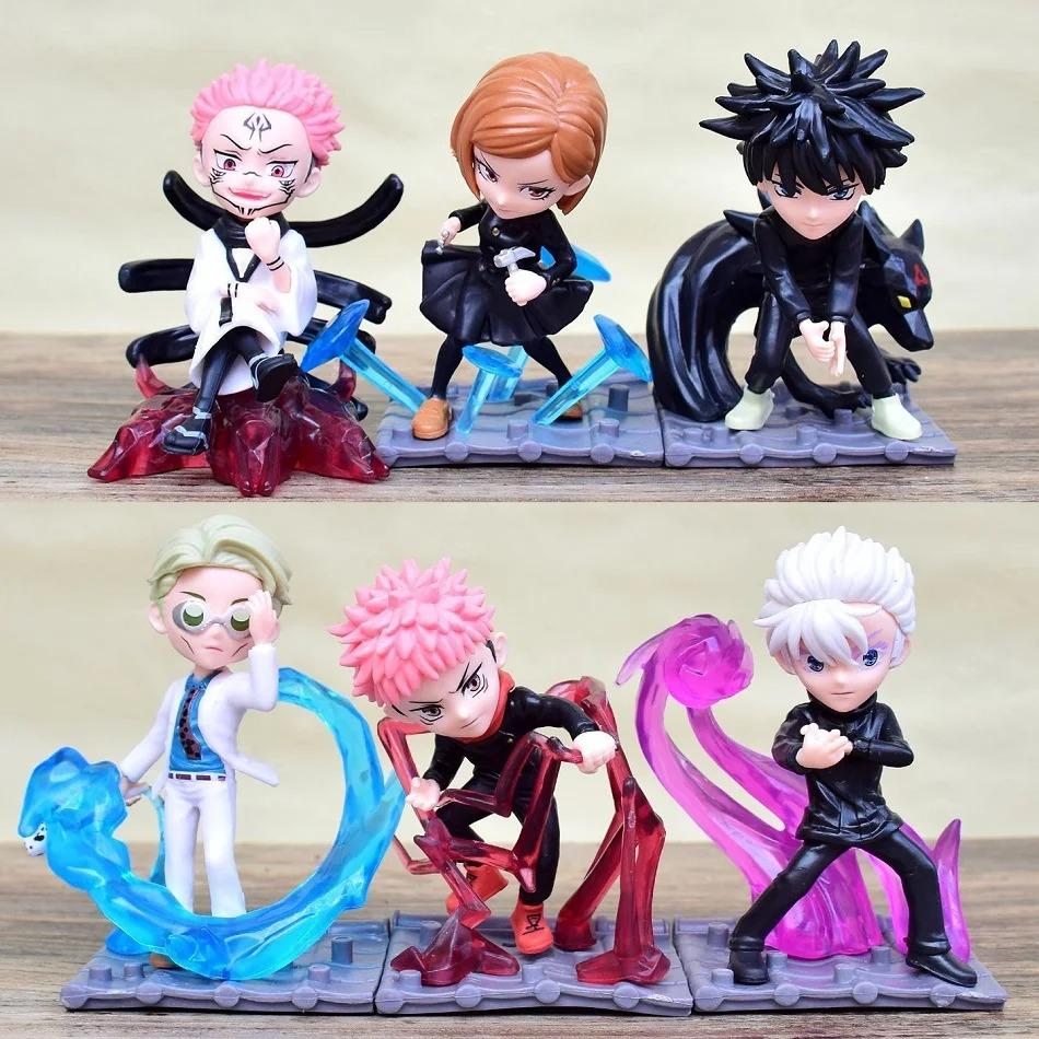 6-Style Anime Jujutsu Kaisen Series Figure Itadori Yuji Gojo Satoru Megumi Combat Special Effects Statue Pvc Model Ornament Toys