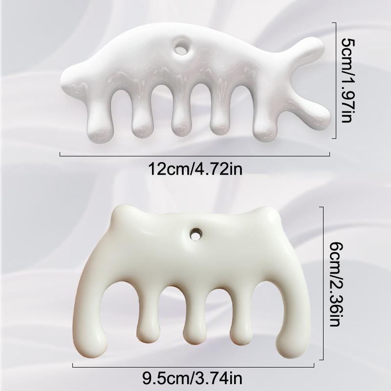Керамическая массажная расческа для головы, расслабляющая пяти-семизубая расческа, расческа в форме дельфина, скребковый массажер, меридианная расческа, инструмент для массажа тела