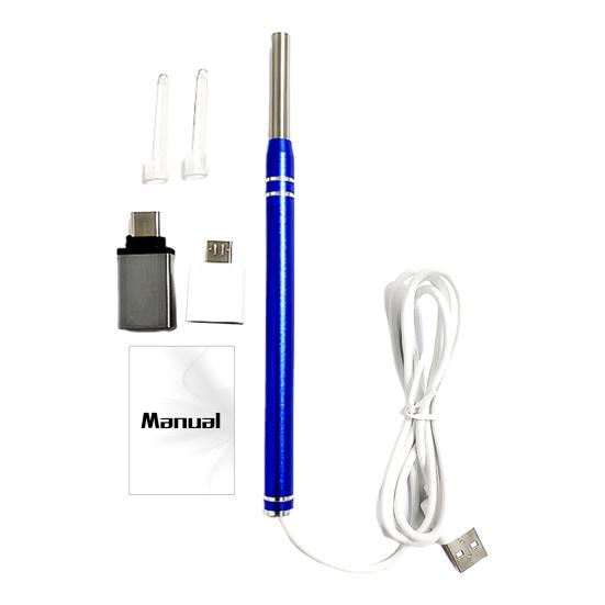 Визуальный ушной инструмент Высокоточная камера 6 светодиодных ламп с бусинами Эндоскопический инструмент для ушных ушей Зарядка через USB Умный визуальный очиститель ушей Инструмент для удаления воска Инструмент для ухода за ушами