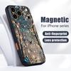 Светящийся Чехол с Узором Фэнтезийной Бабочки для iPhone 17 Pro Max Магнитный Для Magsafe Покрытие с Ощущением Кожи для iPhone 16 15 14 13 Pro Max