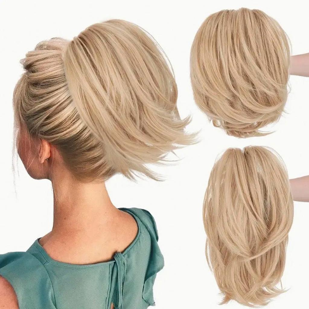 Синтетический DIY Деформируемый Хвост Крючок Короткие Хвосты Наращивание Волос Для Женщин Для Повседневного Использования