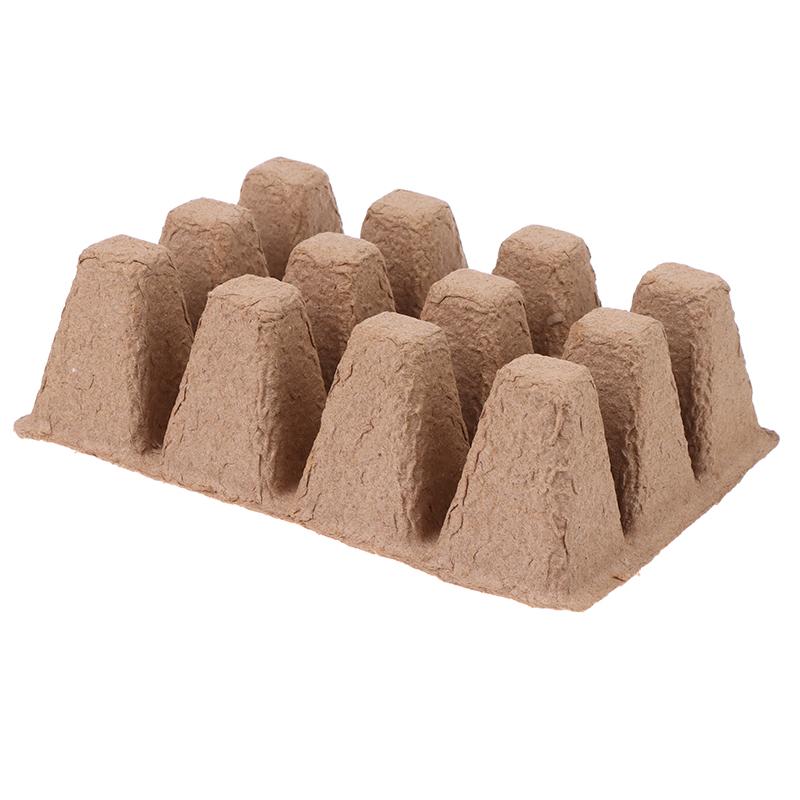 5 шт. 12-луночный поддон для рассады растений из биоразлагаемой целлюлозы для садоводства, поддон для посева семян, сеялка для гидропоники, система выращивания, инструменты