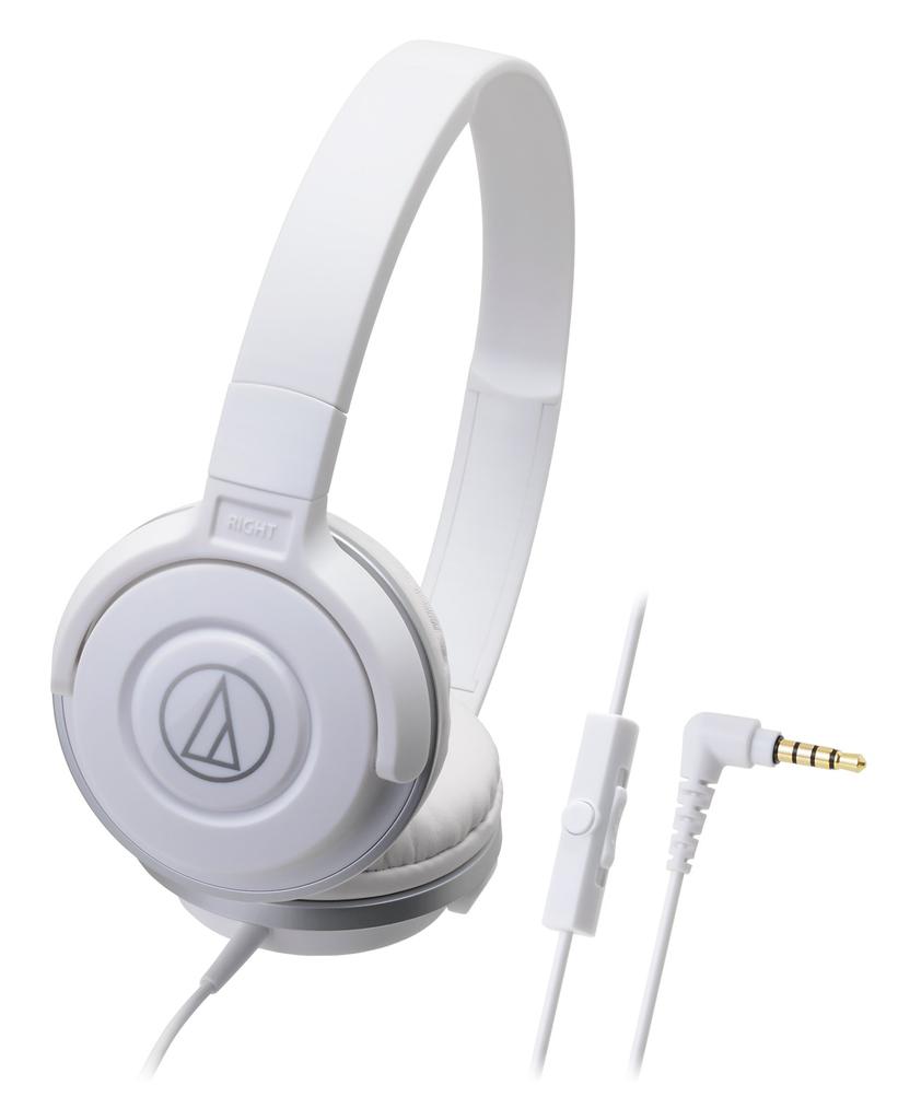 WH Wired Portable Headphones for Street White Audio-Technica ATH-S100iS On-Ear Smartphones, Monitoring,