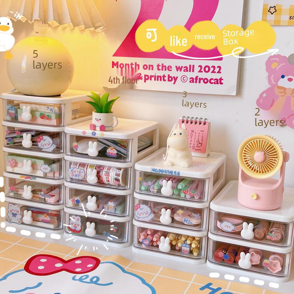 Простой ящик для хранения канцелярских принадлежностей и косметики для письменного стола и общежития