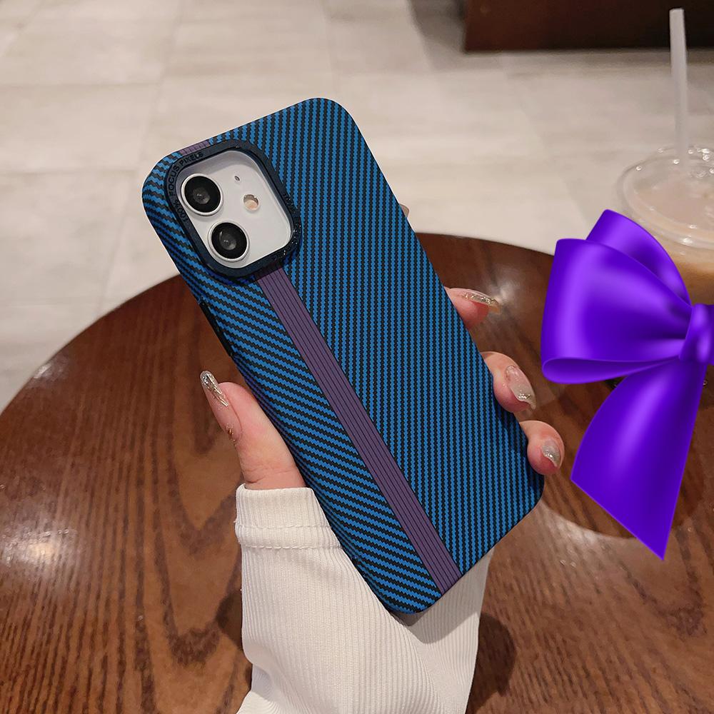 Чехол для телефона из углеродного волокна для iPhone 11 12 13 14 15 16 17 Pro/ Pro Max Задняя крышка телефона Текстура углеродного волокна