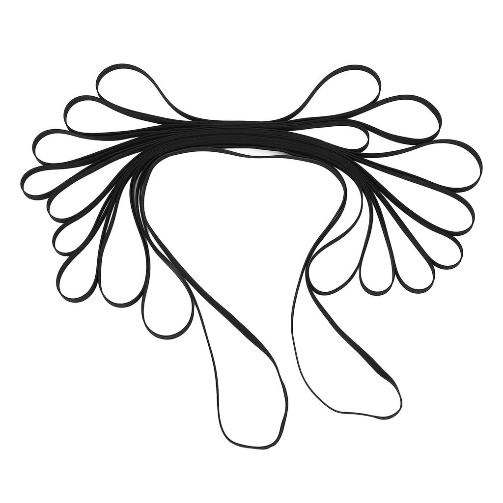 10 Pcs Turntable Belt Set High Elasticity Rubber Belt Replacement for Record Player CD DVD Player Ph