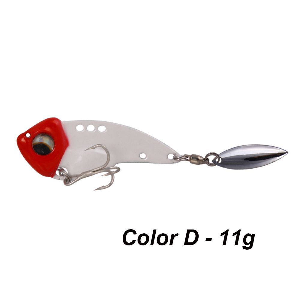 Bass Spoon Metal Vibration Rotate Metal Fishing Bait Wobblers Crankbaits Treble Hook VIB Lure