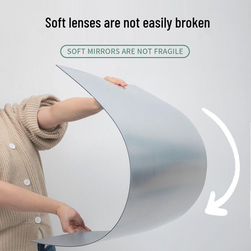 Акриловая мягкая наклейка на стену-зеркало, самоклеящееся зеркало для макияжа в полный рост для ванной комнаты или общежития.