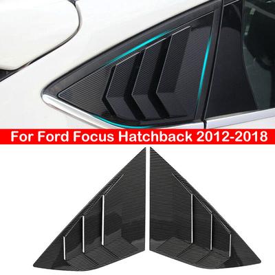 Для Ford Focus Хэтчбек 2012-2018 Автомобильный Задний Жалюзи Боковая Шторка Задняя Боковая Накладка Отделка Наклейка Вентиляционное Отверстие Ковш ABS Углеродное Волокно