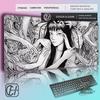 HYBXAXC Искусство Дзюндзи Ито Томиэ Коврик для мыши Нескользящий Заблокированный край Настольный коврик Аксессуары для ПК Ноутбука Резиновый Клавиатура Большой Игровой ковер