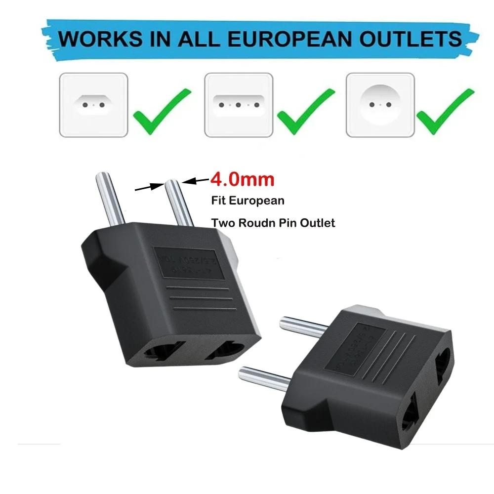 3/5/10Pcs US To Korea European Electrical Plug Adapter Power Adaptor Travel Converter American China To Europe KR Plug Adapter