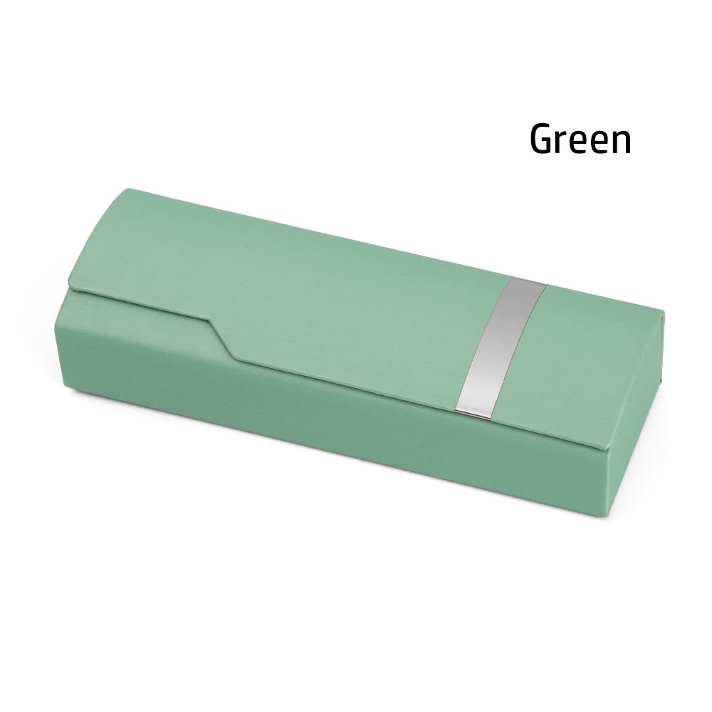 Women Leather PU Reading Eyewear Case Eyewear Protector Steel Ribbon Glasses Box Myopia Glasses Box