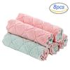 8PCS Microfiber Towel Absorbent Kitchen Cleaning Cloths Non-stick Oil Dish Towel Rags Napkins Tableware Household Cleaning Towel