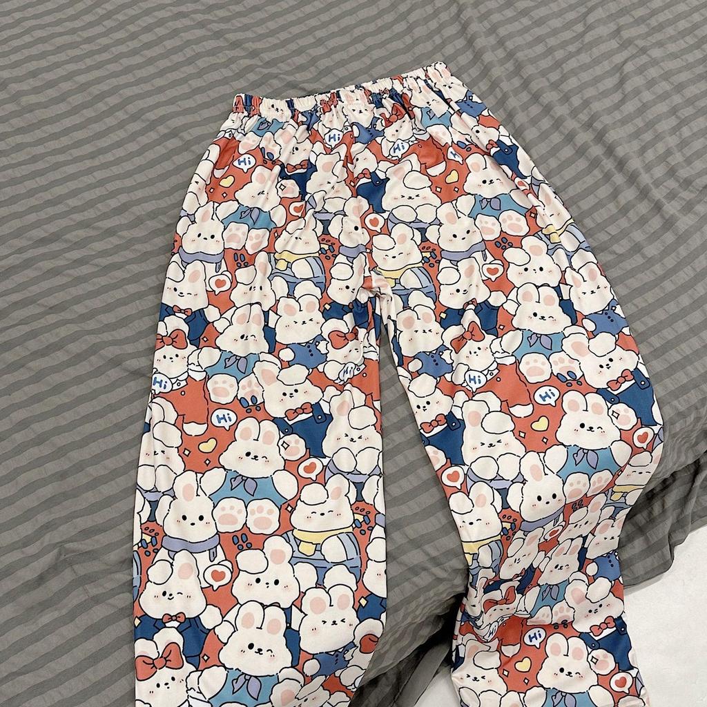 Женские летние пижамные штаны с рисунком: Универсальные варианты широких штанин и шорт