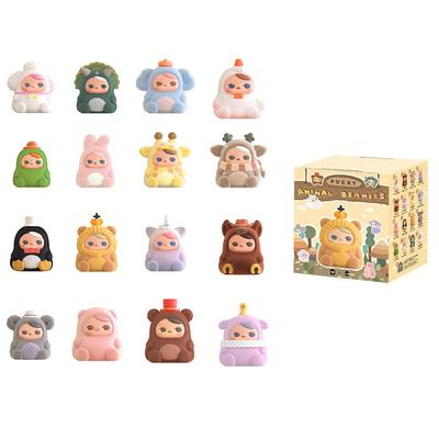 POP MART PUCKY Коллекция фигурок животных-бобов, Коробки-сюрпризы, Одиночная слепая коробка