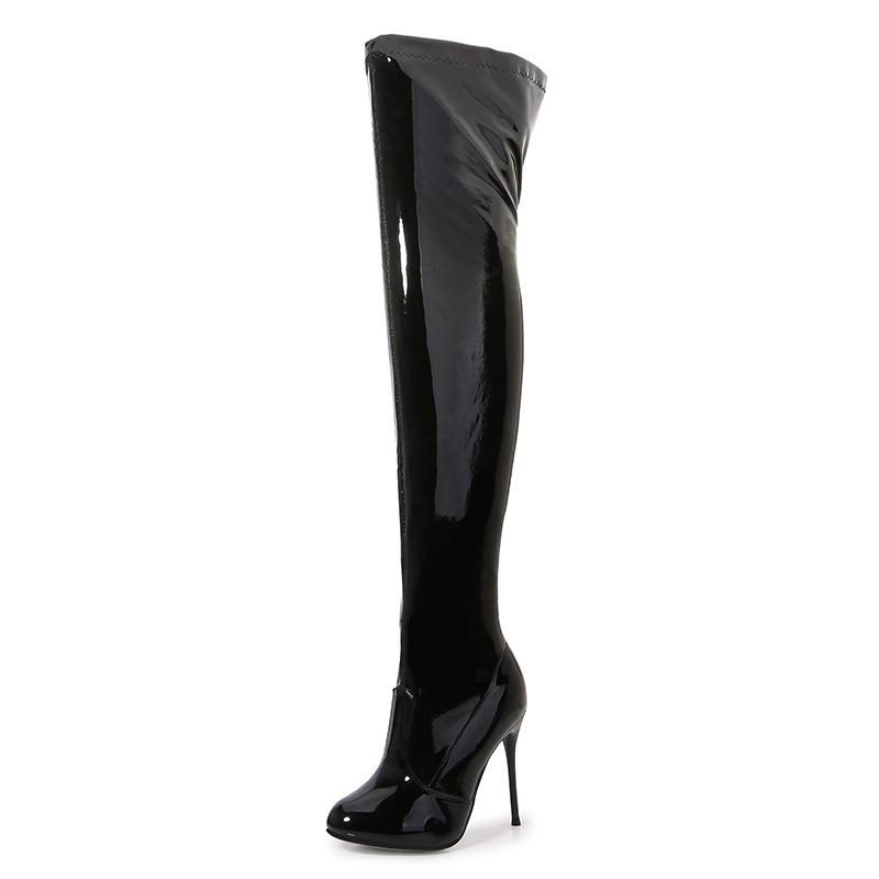 Fashion Over-the-Knee Boots Woman Winter 2025 ZIP 10CM Thin High Heels Mature Elegant Mature Women High Heels Shoes