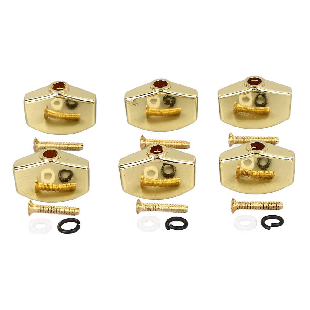 6Pcs Guitar Tuning Peg Buttons Metal Stable Universal Tuner Buttons Replacement for Acoustic Electric Guitar