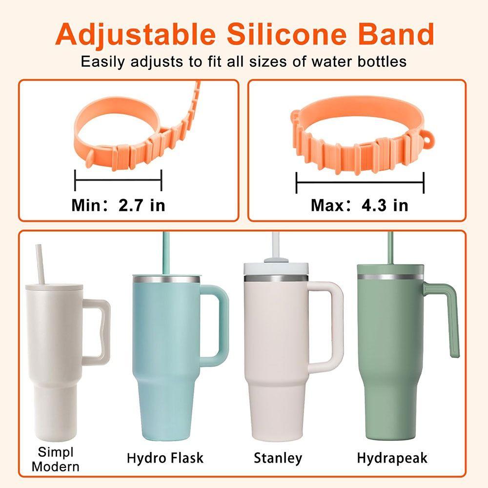 Hands-Free Water Bottle Shoulder Strap Adjustable Silicone Cup Holder Water Bottle Holder Outdoor