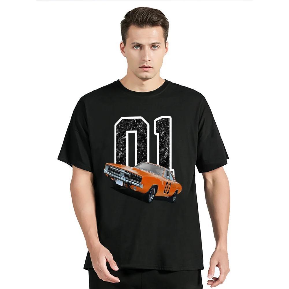 Футболка General Lee Charger Paul Kuras Man Футболки Car Moto Футболки Oversize Хлопковая футболка Повседневная уличная одежда Топы Фитнес Графическая футболка