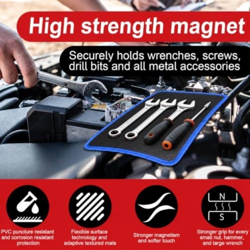4 Sizes Magnetic Parts Holder Non-Slip Trays Screw Nut Organizer Work Tray  for Car Repair