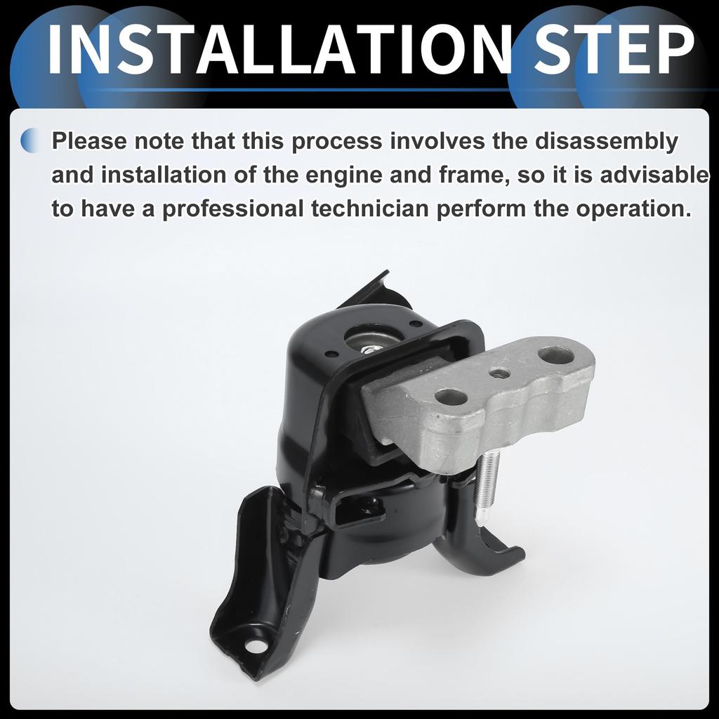 INFINAUTO Engine Motor Mount for Toyota Isis Engine Mount 1 for Toyota 2009-2018, No. 1230537050, Black, Piece, Noah/Voxy 2007-2010