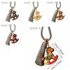 Wooden Mobile Phone Chain Traditional Zodiac Key Ring Neck Pendant Horse Pendant  Year of The Horse