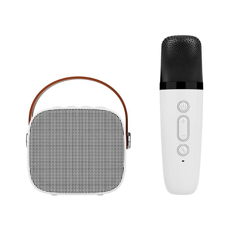 Мини-беспроводной микрофон Bluetooth, небольшой динамик, уличный портативный микрофон для караоке, аудио универсальный микрофон, сабвуфер