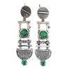 925 Silver Sterling Earring Jewelry Gemstone Handmade Emerald