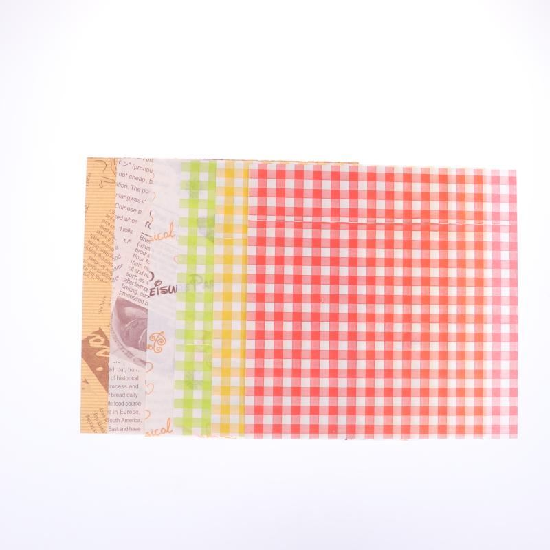 50 шт. Упаковка для выпечки Пакет для еды Жиронепроницаемый бумажный пакет Обертка для сэндвича, пончика, хлеба Гамбургер Кухонный аксессуар 18*18 см