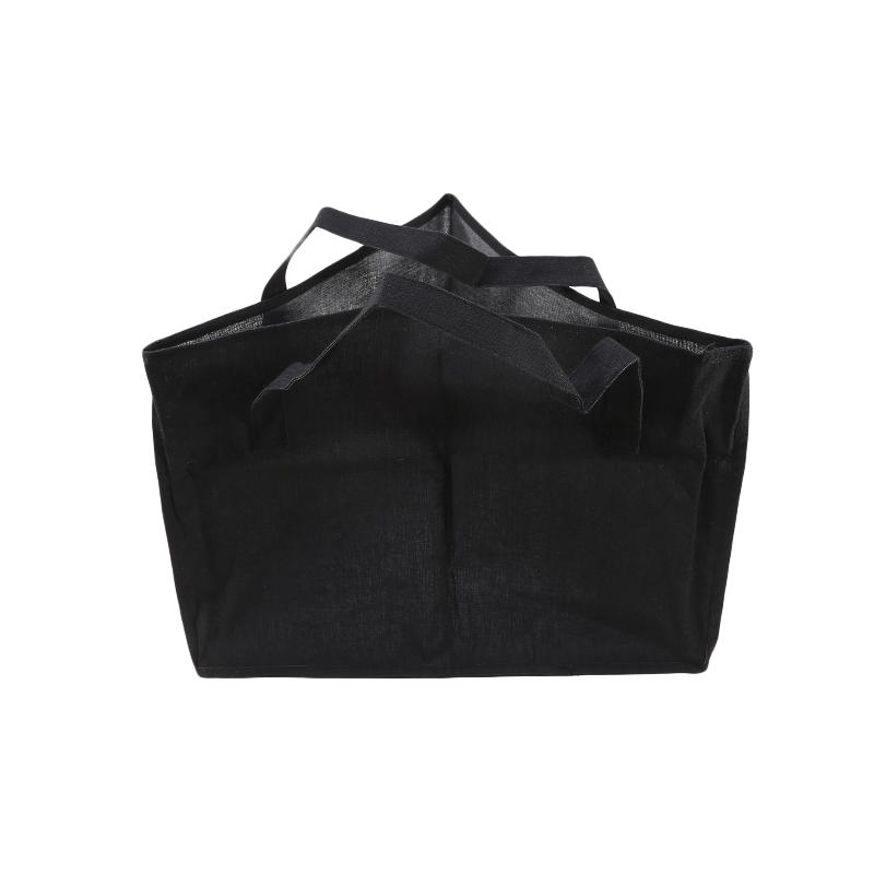 Hanger Storage Bag Triangle Organizer with Handles Cotton Linen Holder for Closet Laundry Room Space Saving