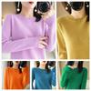 Spring and Autumn 2024 New 11 Color Round Neck Sweater Women's Pullover Knitwear Solid Color Long Sleeve Women's Thin Underlay Short Underlay Shirt