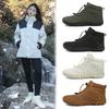 Модные ботинки для снега босиком, уличная треккинговая обувь, нескользящие повседневные зимние ботильоны, термообувь для трейлраннинга, плюшевые для пеших прогулок, альпинизма